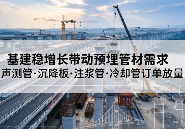 黔东南基建稳增长带动预埋监测管材需求，声测管、沉降板、注浆管订单持续放量